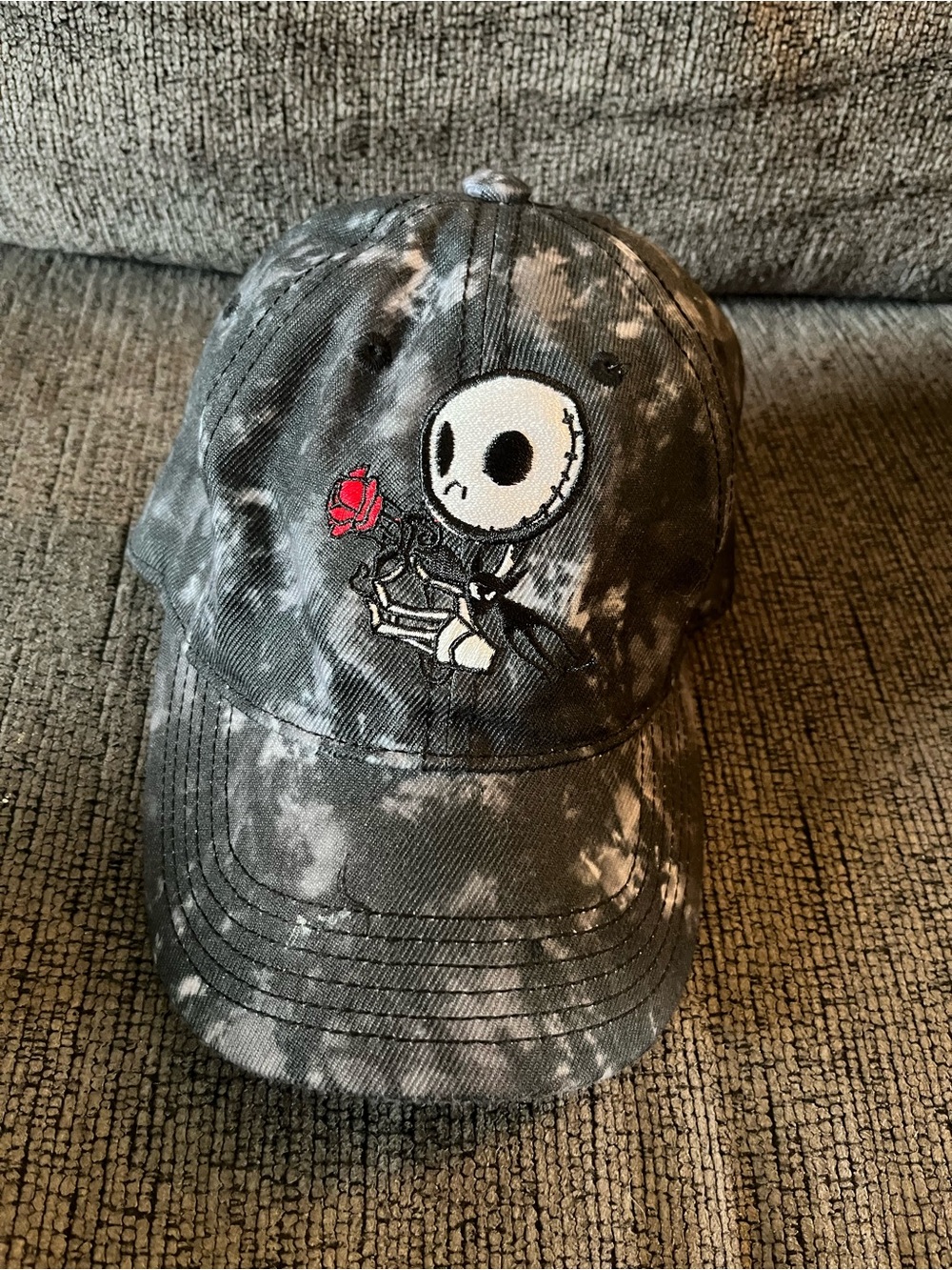 Disney The Nightmare Before Christmas Jack Skellington Tie Dye Hat Cap Rose